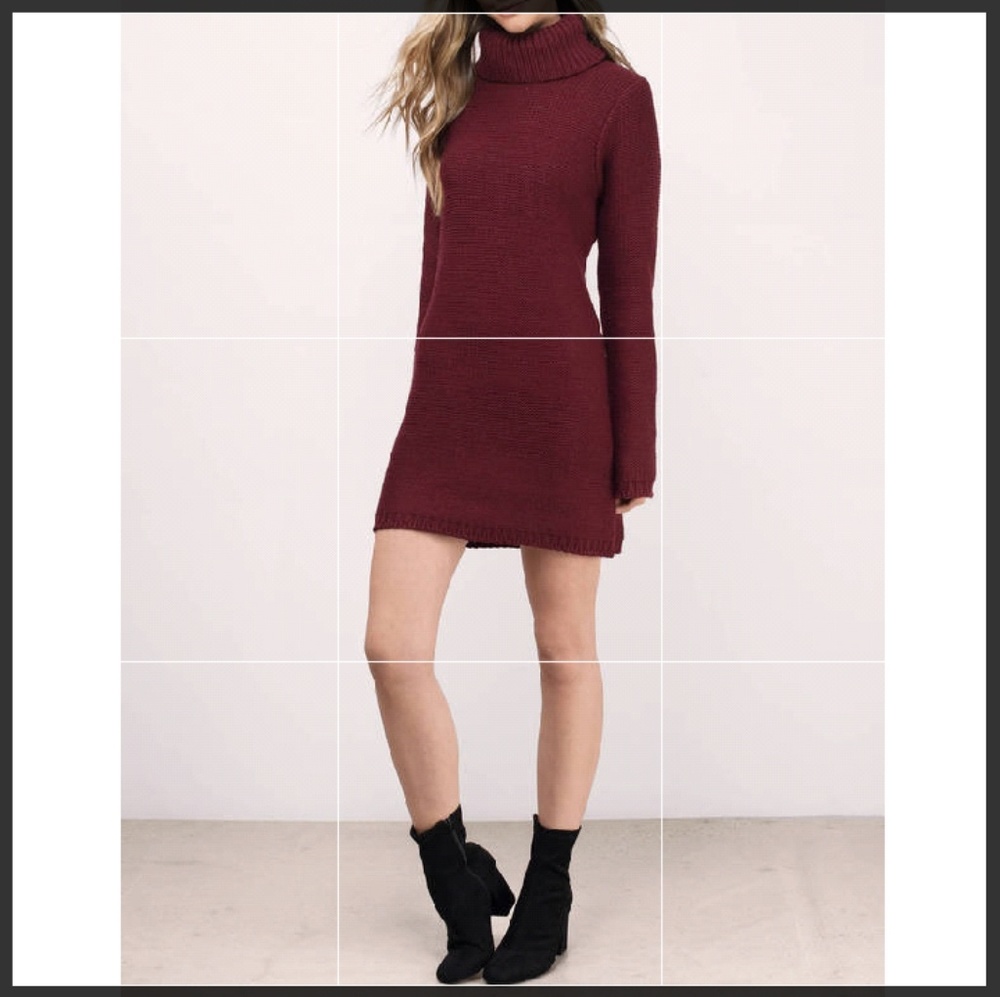 New Wine Chunky Sweater Dress - Picture 4 of 7